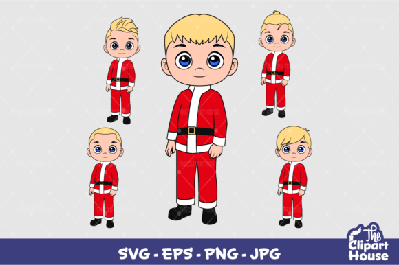 Blonde Boy Christmas: A Festive Design Asset for Crafters