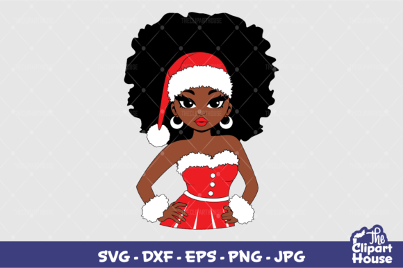 Christmas Afro Woman