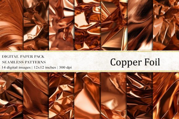 Copper Foil Digital Papers: Elevate Your Design Assets