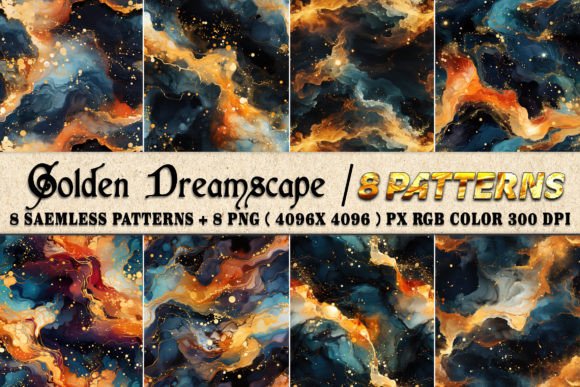 Golden Nebula Dreamscape 8 Patterns