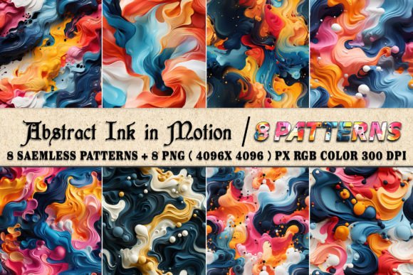 Ink in Motion 8 Patterns Textures: Elevating Your Design Workflow