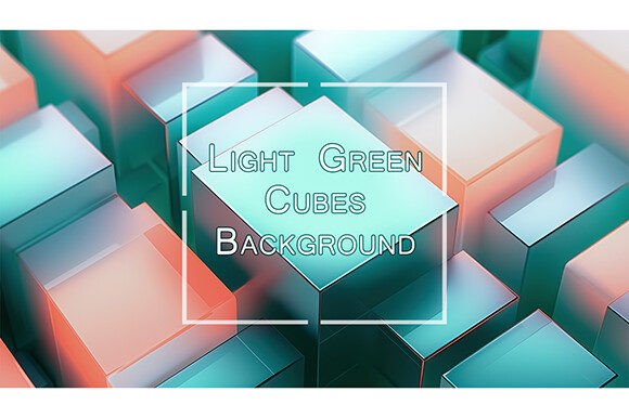 Light Green Cubes Background: A Versatile 3D Design Resource