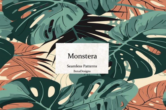 Monstera Seamless Patterns: Digital Art for Creative Projects