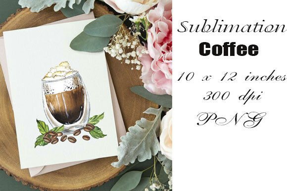 Sublimation Watercolor Coffee PNG: A Versatile Design Asset