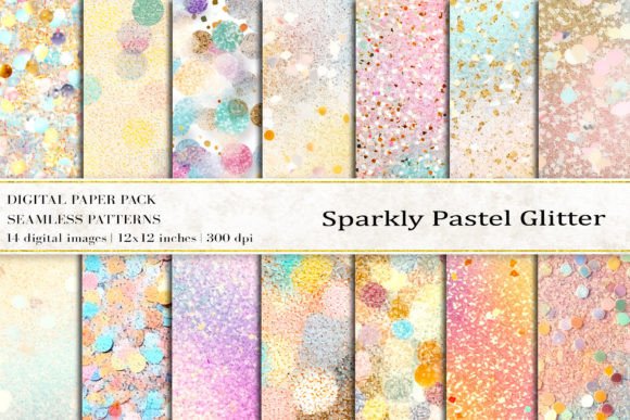 Transforming Digital Designs with Sparkly Pastel Glitter Digital Papers