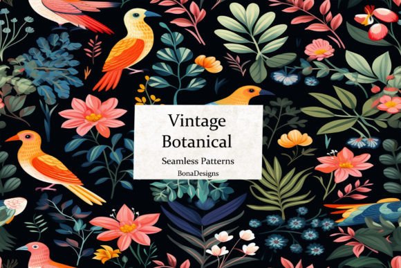 Vintage Botanical Seamless Pattern
