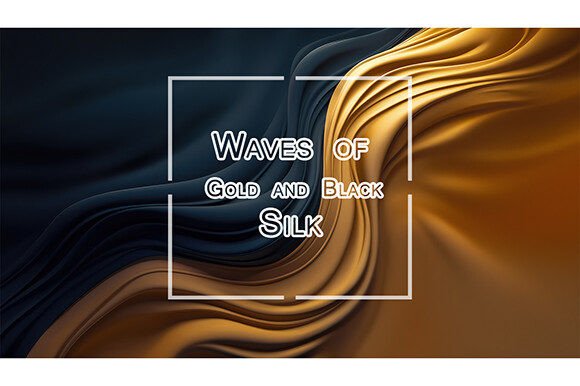 Waves of Gold and Black Silk: Elevating Visual Identity Through Premium Abstract Design