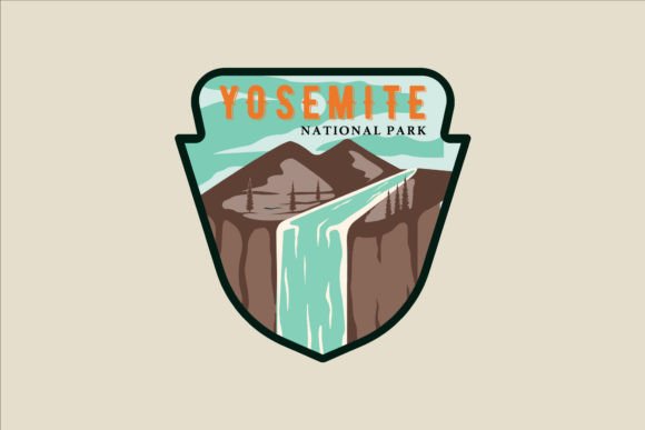Yosemite National Park Emblem Vector